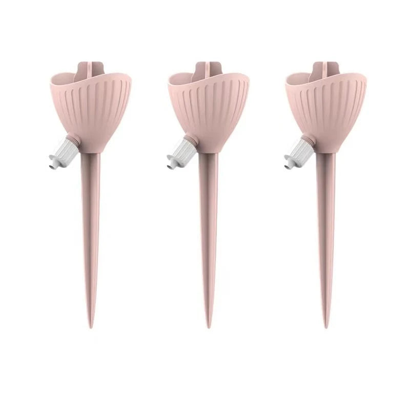 Self-Watering Globes for Plants – 3-Pack Adjustable Drip Irrigation Bulbs with Stakes