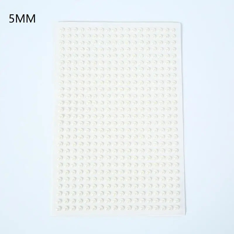 1sheet White Pearl Face Jewelry Stickers Self-Adhesive Pearl Eyeshadow Crystals Decals Decoration DIY Glitter Face Jewels Slider Peaceful Pleasures Health and Wellness 5MM