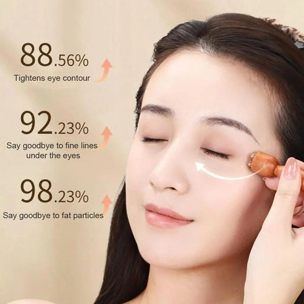 Lotus Seedpod Facial Gua Sha Massager – Brass Bead & Rosewood Eye Relaxation Acupoint Tool Peaceful Pleasures Health and Wellness