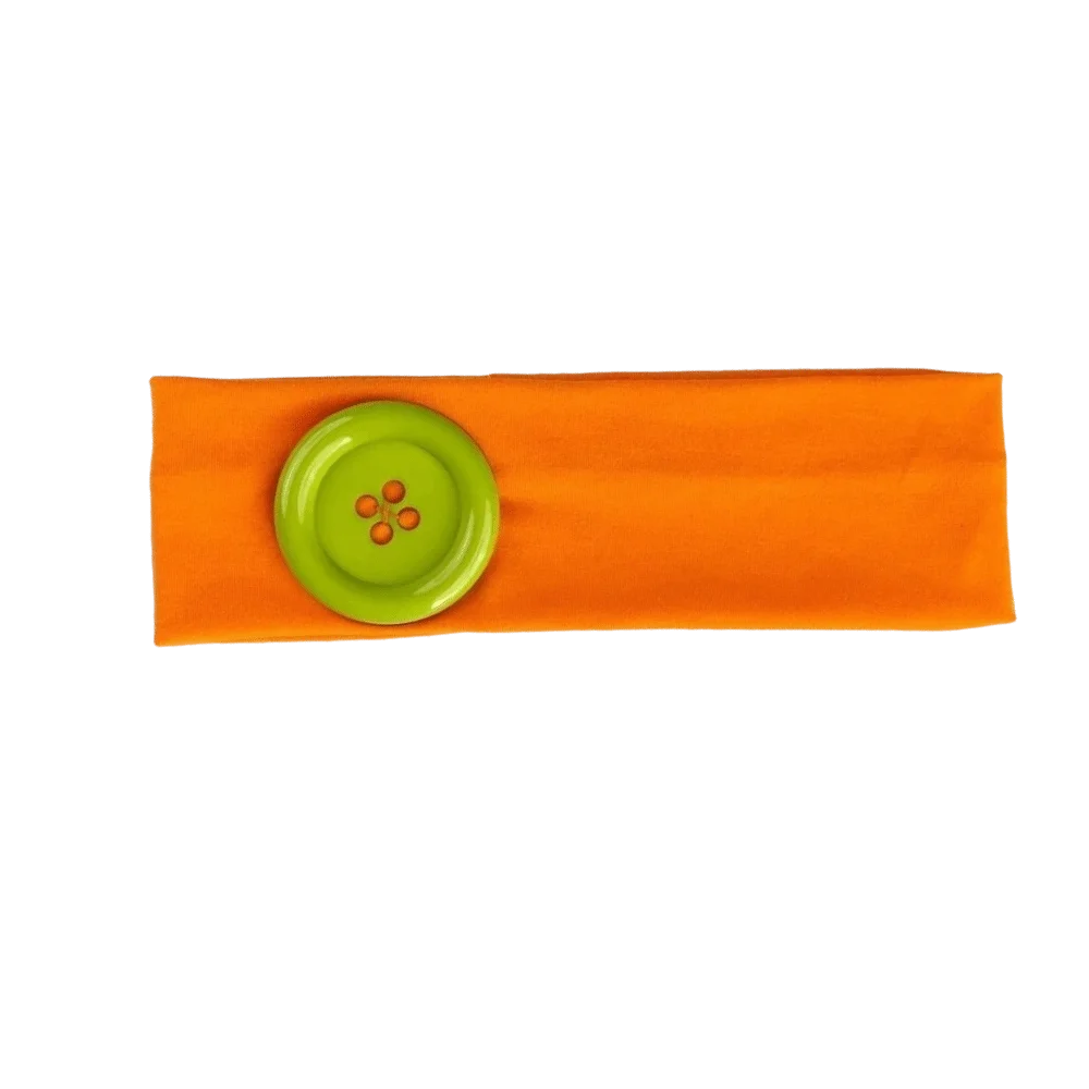 Wide Polka Dot Headband | Vintage Elastic Wrap for Yoga & Gym Hair Headband Peaceful Pleasures Health and Wellness Orange-Green