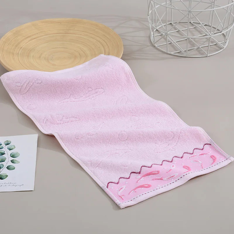 Soft Cartoon Baby Bath Towel & Face Washcloth – 25x50cm