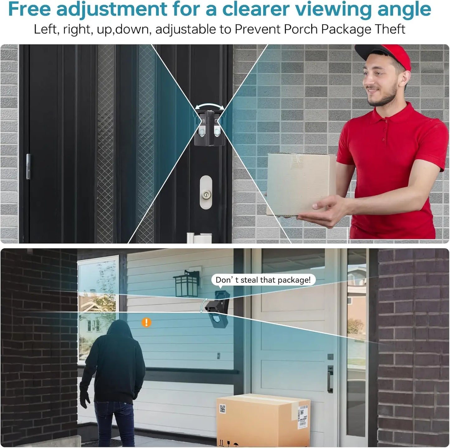 No-Drill Anti-Theft Doorbell Mount – 360° Adjustable Wireless Camera Holder Peaceful Pleasures Health and Wellness