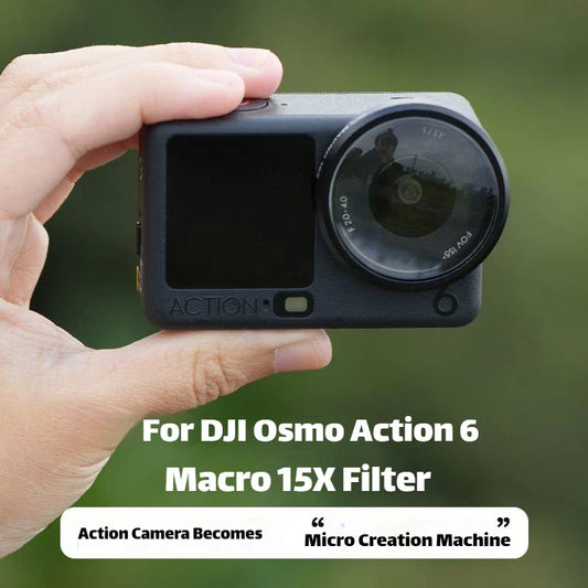 DJI Action 6 15X Macro Filter – HD Close-Up Optical Lens Camera Lens Filter Oasis Select