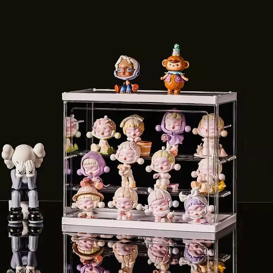 Transparent Acrylic PP Plastic Blind Box Storage Display Rack for Handmade Dolls Bubble Mart Doll Display Box Organize storage Peaceful Pleasures Health and Wellness