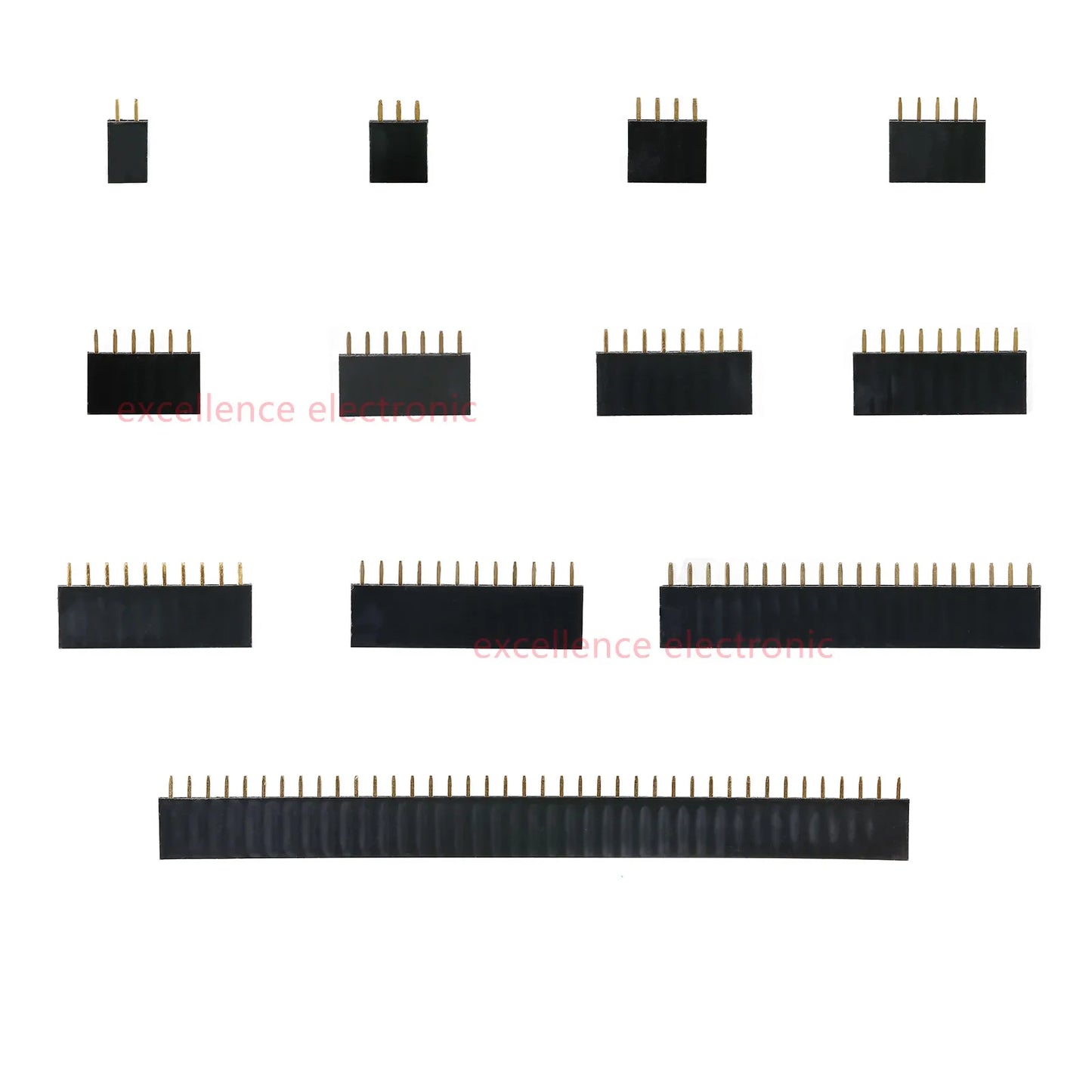 10 Pieces Single Row Pin Female Header Socket Pitch 2.54mm 1*2p 3p 4p 5p 6p 7p 8p 9p 10p 12p 14p 16p 20p 40 Pin Connector Peaceful Pleasures Health and Wellness