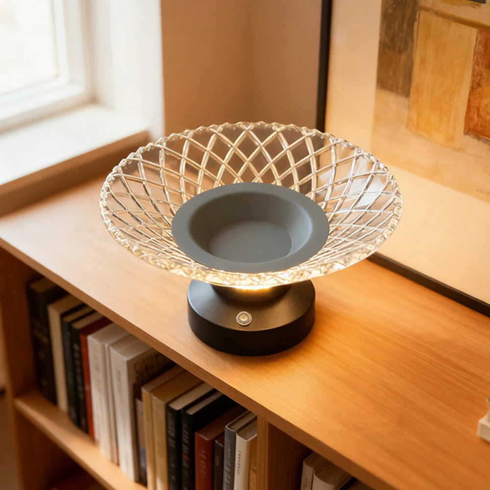 New Arrival LED Night Light Plate Living Room Table Household Basket Exquisite Plate High-End Candy Dried Snacks Storage Lamp Peaceful Pleasures Health and Wellness
