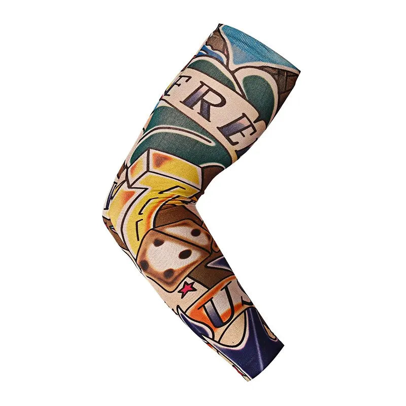 Tattood Sleeve With Floral Arm Tattoo Seamless Outdoor Cycling Tattoo And Sun Protection Sleeve 1pc Tattoo Sleeve Sleeve Sunscre Peaceful Pleasures Health and Wellness No.6