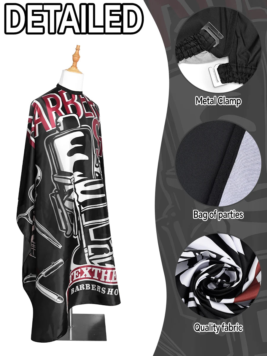 Classics Hair Cape Haircut Cloth Hairdresser Apron Hair Cut Cape Hairdress Gown Hairdressing Coat Barbershop Salon Accessory Peaceful Pleasures Health and Wellness