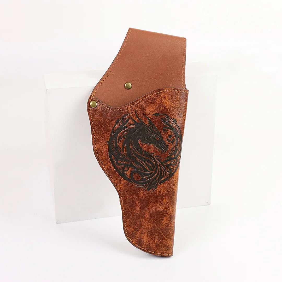 Vintage PU Leather Cosplay Holster Western Denim Belt Waist Cover