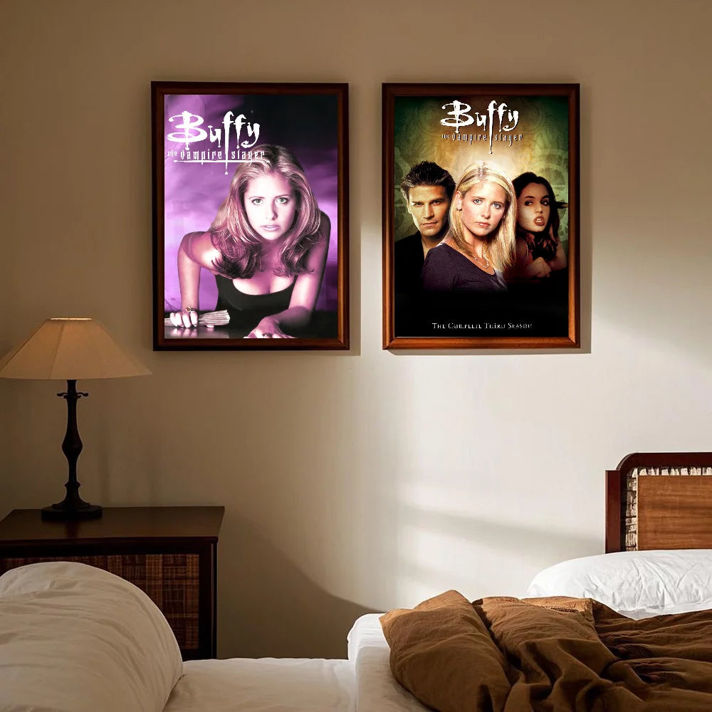 Vintage Buffy The Vampire Poster HD art sticky wall waterproof home living room bedroom bar aesthetic decoration Peaceful Pleasures Health and Wellness