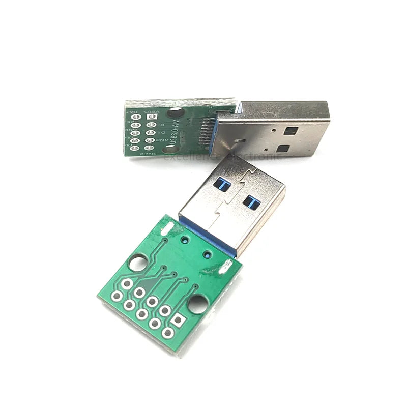 5PCS USB 3.0 Male Adapter Board DIY 2.54 Inline Soldered 9-pin Male Interface 3.0 High-speed Transmission Peaceful Pleasures Health and Wellness