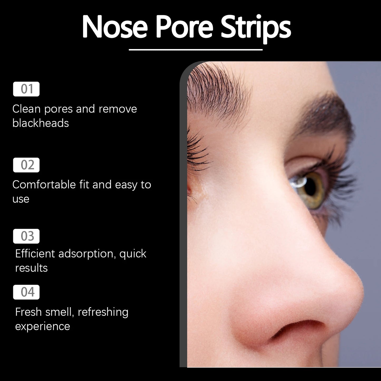 Jaysuing 24-Pack Charcoal Nose Pore Strips – Deep Cleansing