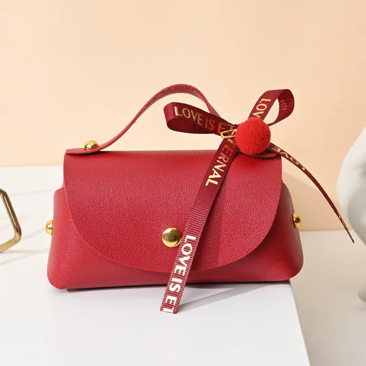 Leather Mini Gift Bag with Bow – Wedding & Party Favour Bag Gift Favour Bag Oasis Select A Other