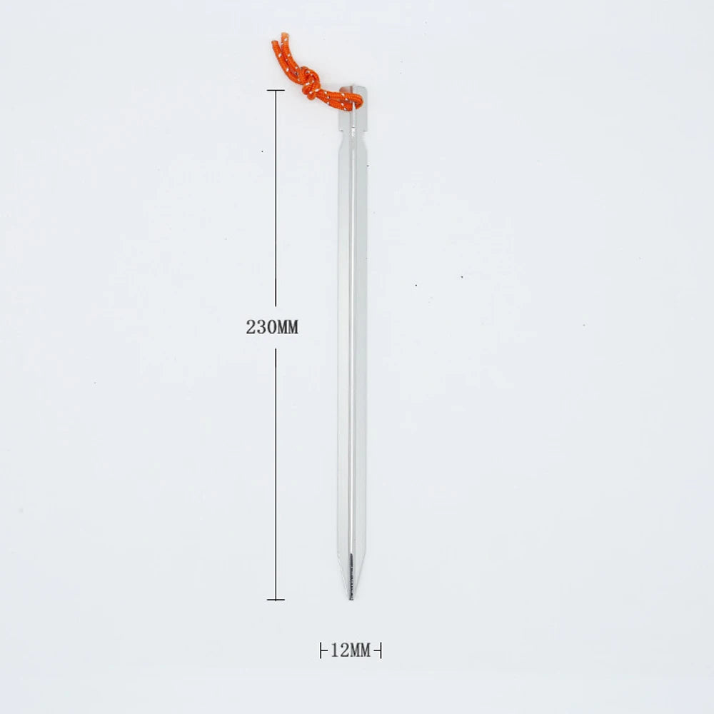 6Pcs 23cm Aluminum Alloy Tent Pegs Tent Nail Yard Canopy Garden Stakes Ground Camping Backpacking Hiking Tent Accessories Peaceful Pleasures Health and Wellness WHITE