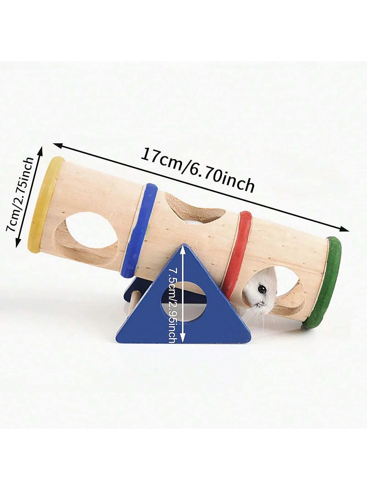 Wooden Rainbow Seesaw Toy for Hamsters & Small Pets
