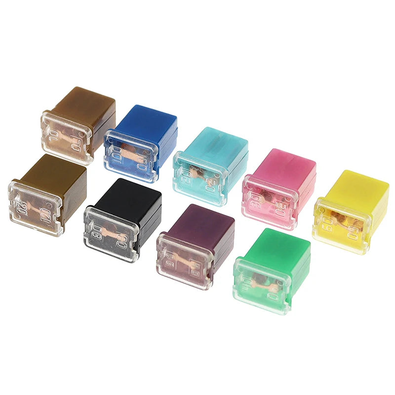 5pcs Mini Square Fuse Set 20A 30A 40A 50A 60A 70A 80A 90A Set Automotive Car Fuse With Plastic Box Assortment Auto Fuse Peaceful Pleasures Health and Wellness