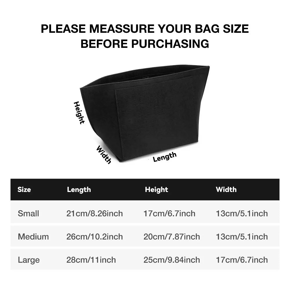 Felt Purse Organizer Insert – Handbag Liner for Longchamp