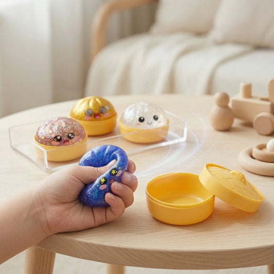 Bread Squeeze Sensory Ball Toy – 4 Colors | Fun Fidget Gift Sensory Squeeze Toy Peaceful Pleasures Health and Wellness