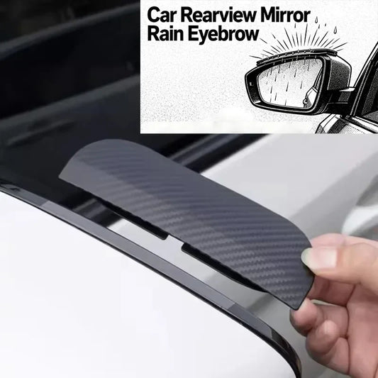 2PCS Carbon Fiber Rearview Mirror Rain Cover Visor Shade Mirror Rain Visor Oasis Select