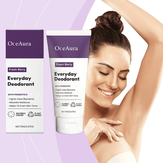 OceAura Fruity Deodorant Cream | Nourishing Underarm Body Care Deodorant Cream Oasis Select 70g boxed