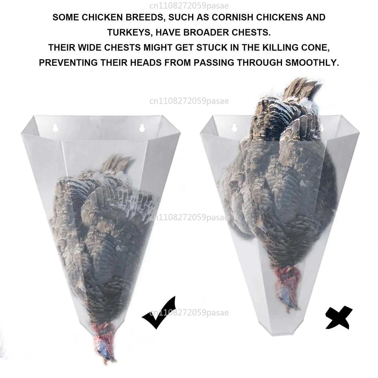 Medium Galvanized Poultry Restraint Cones – Hens & Broilers