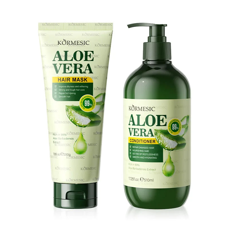 Aloe Vera Hair Care Set – Vegan Conditioner & Repair Mask Hair Care Set Peaceful Pleasures Health and Wellness