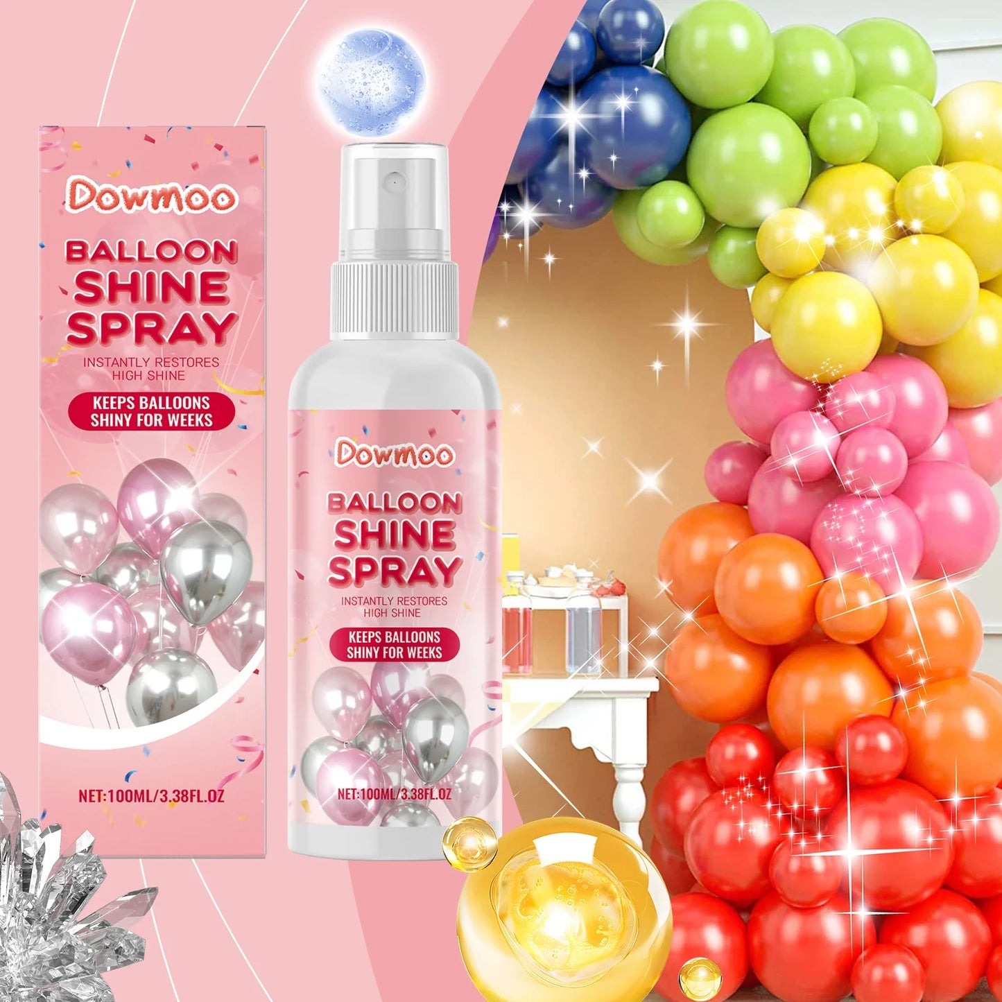 Balloon Shine Spray | Glossy Latex Balloon Polish 100ml