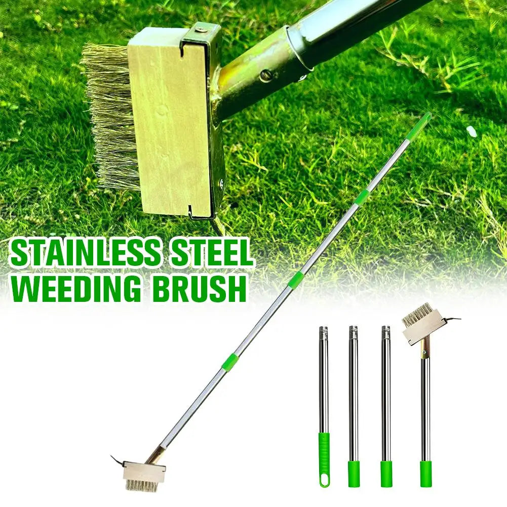 Stainless Steel Detachable Weeding Brush for Weeding Stone Board Gap Cleaning Garden Tools for Deck Patio Walkwa Peaceful Pleasures Health and Wellness