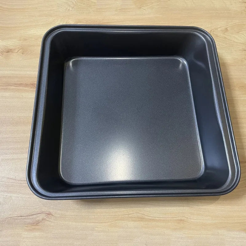 Kitchen Nonstick Rectangular Carbon Steel Roasting Pan | Rustproof Baking Tray for Bread Cake Professional Utensils Carbon Steel Peaceful Pleasures Health and Wellness
