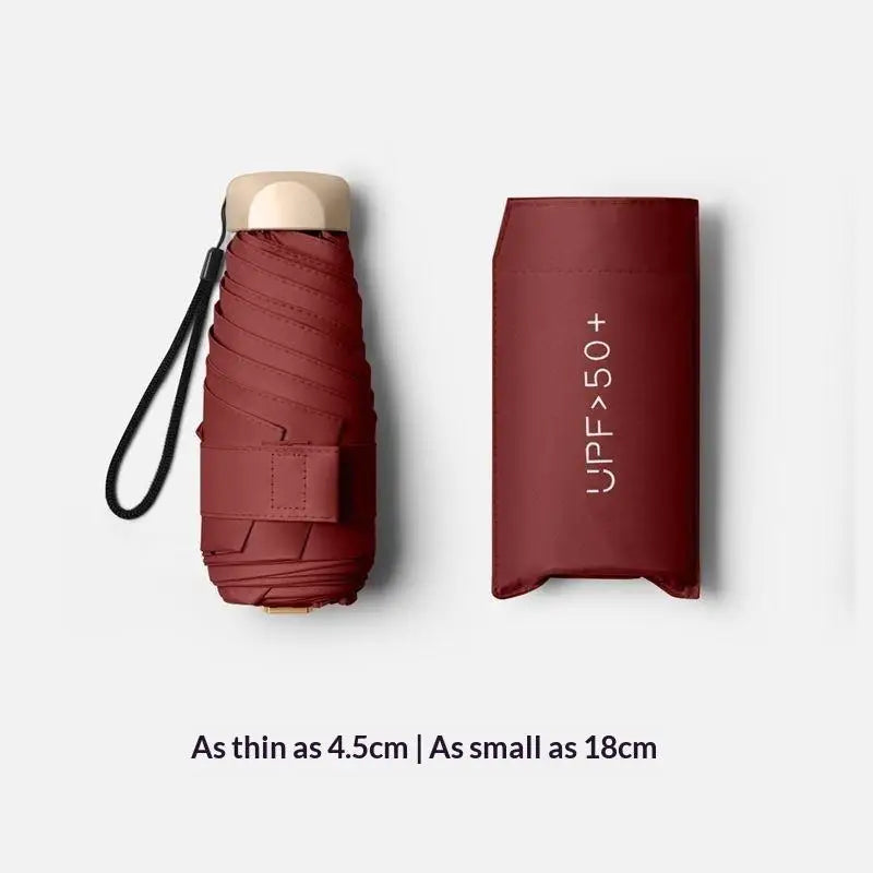 Mini Foldable Travel Umbrella – UPF 50+ UV Protection Pocket Size