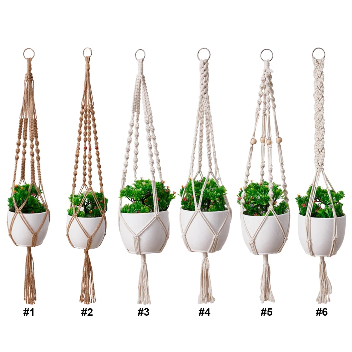 Decorative Flower Pot Holder with Tassels Flower Pot Baskets Hanging Net (Pots Not Included) for Indoor Outdoor Boho Home Decor Peaceful Pleasures Health and Wellness