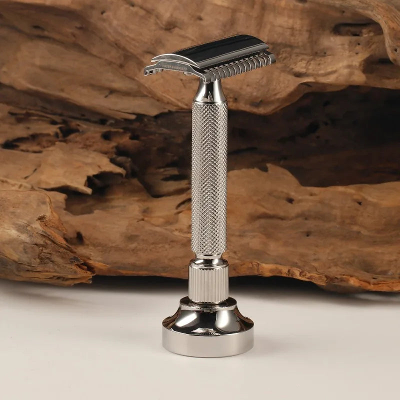 YAQI Minimalist Stainless Steel Razor Stand & Holder for Men