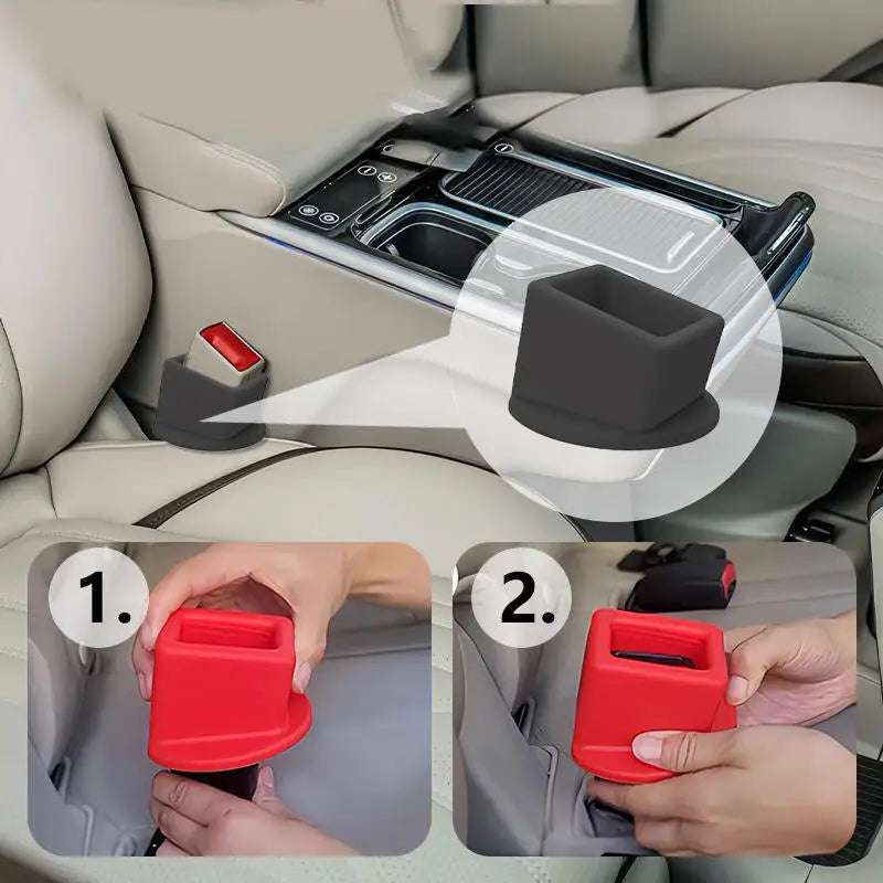 Silicone Safety Buckle Bracket Car Seat Belt Slot Fastener Universal Car Buckle Bracket Fixing Buckle Peaceful Pleasures Health and Wellness