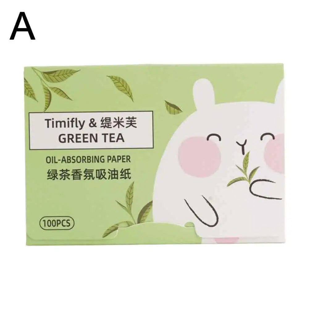 Green Tea Facial Oil Absorbing Sheets 100 Pcs | Blotting Paper