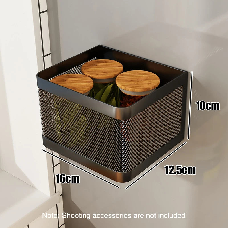Magnetic Spice Rack – No-Drill Fridge Side Kitchen Organizer