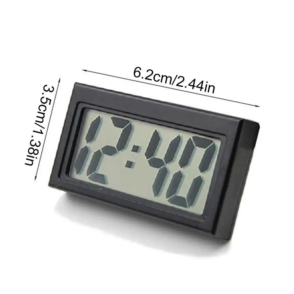 Dashboard Clock Adhesive Digital Watch Small Clock for Women Men Car Motorcycle Truck Boat Bike Classroom Fridge Peaceful Pleasures Health and Wellness Black