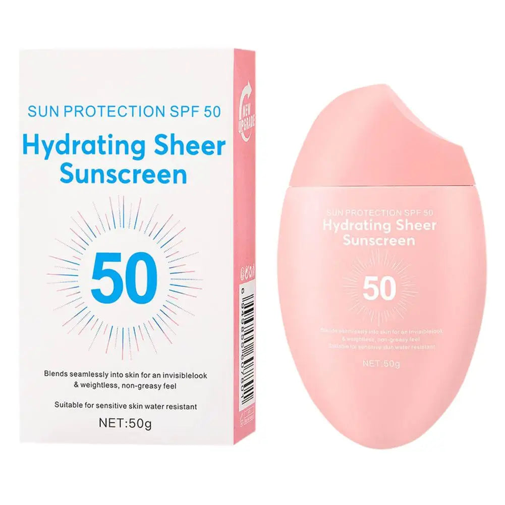 Facial Body Sakura Sunscreen Face Makeup Primer Sunblock Skin Protective Cream Oil-control Moisturizing SPF50 PA+++ Makeup Base Peaceful Pleasures Health and Wellness F 50g