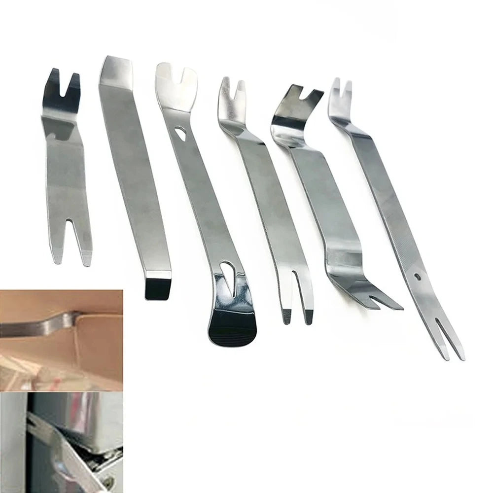 6pcs Car Panel Trim Removal Tool Kit Auto Radio Door Clip Audio Installer Pry Tool Set with Canvas Bag Peaceful Pleasures Health and Wellness