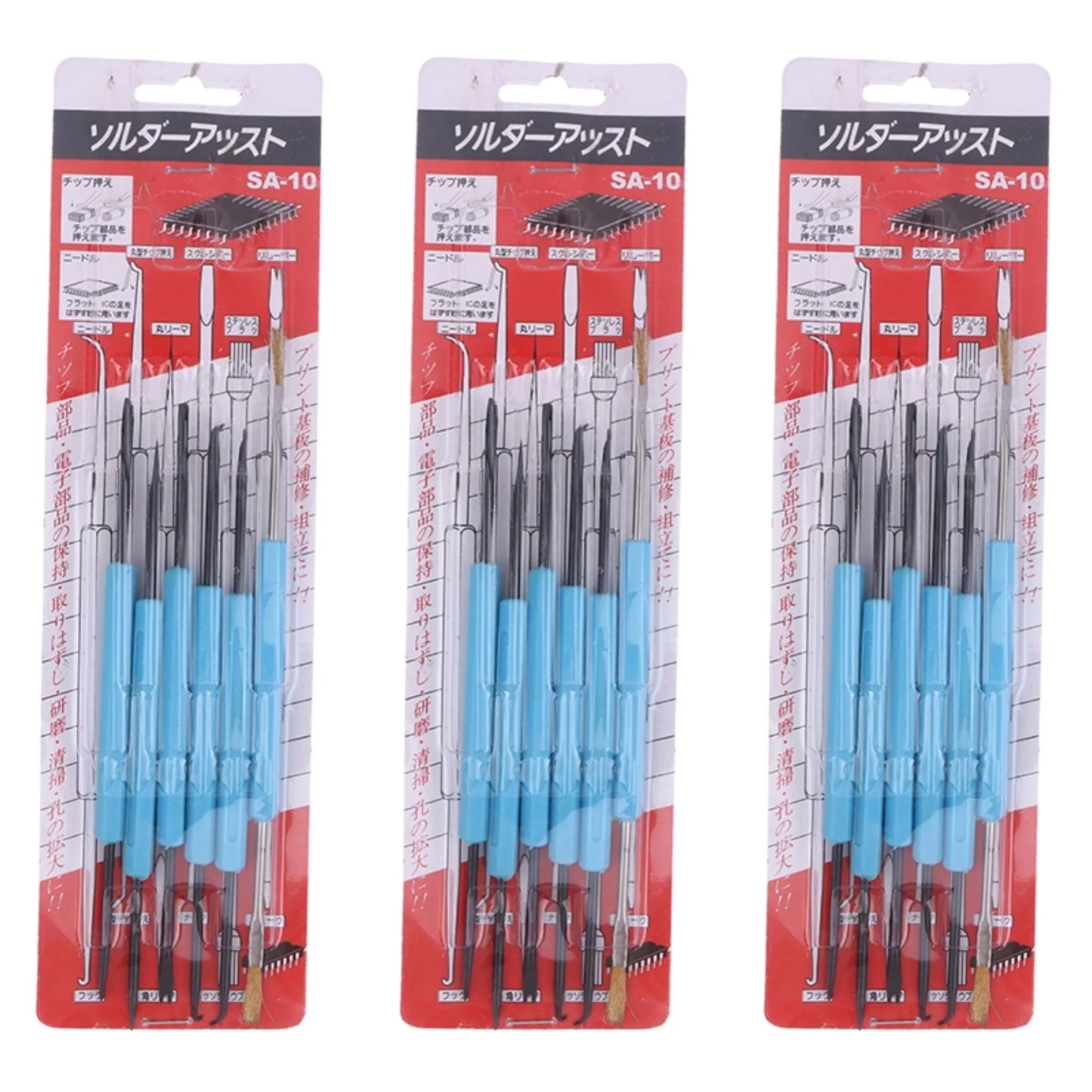 6PCS Blue Desoldering Aid Tool PCB Cleaning Repair Tool Soldering Aid Tool Set Circuit Boards Soldering Aid Tools Set Peaceful Pleasures Health and Wellness