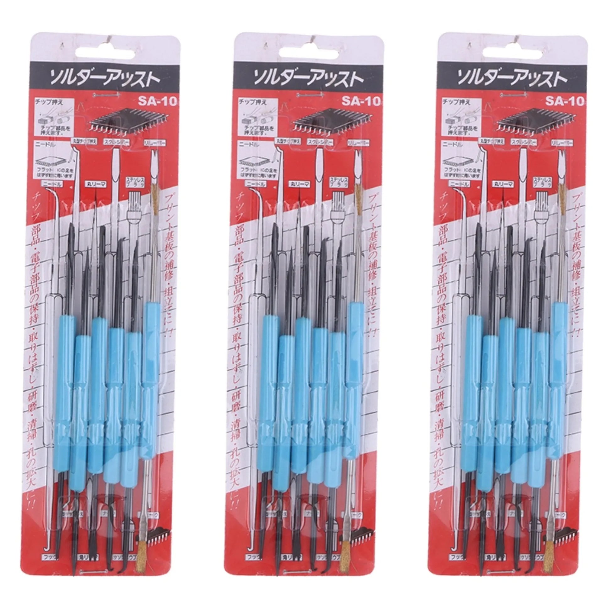 6PCS Blue Desoldering Aid Tool PCB Cleaning Repair Tool Soldering Aid Tool Set Circuit Boards Soldering Aid Tools Set Peaceful Pleasures Health and Wellness