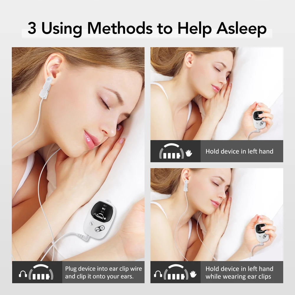 Handheld CES Sleep Aid Device for Insomnia Anxiety Pressure Relief Health Improve Sleep Palm Pulse Massager Smart Sleeper Peaceful Pleasures Health and Wellness