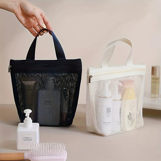 Mesh Hollow-Out Bag for Bath, Travel, Beach & Makeup Mesh Storage Bag Peaceful Pleasures Health and Wellness