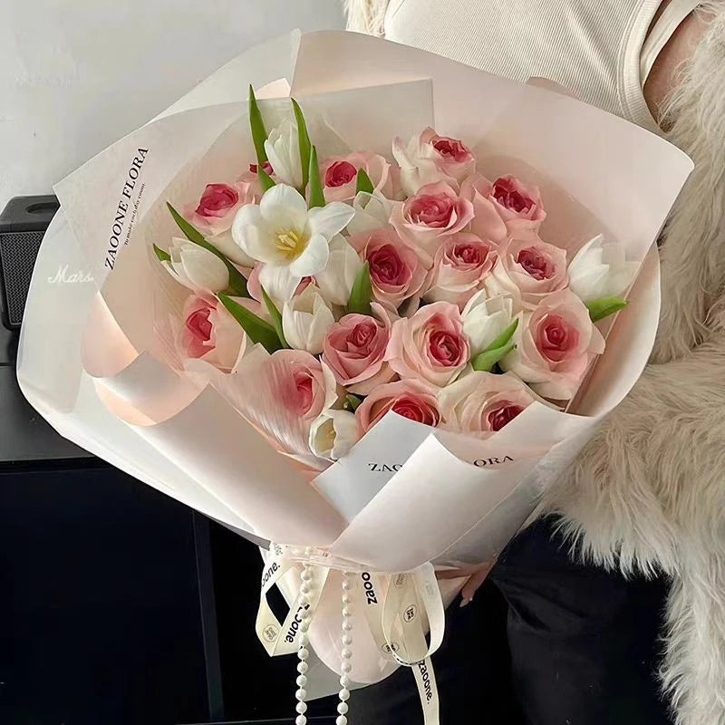 20Pcs Waterproof Two-Sided Floral Wrapping Paper 58×58cm