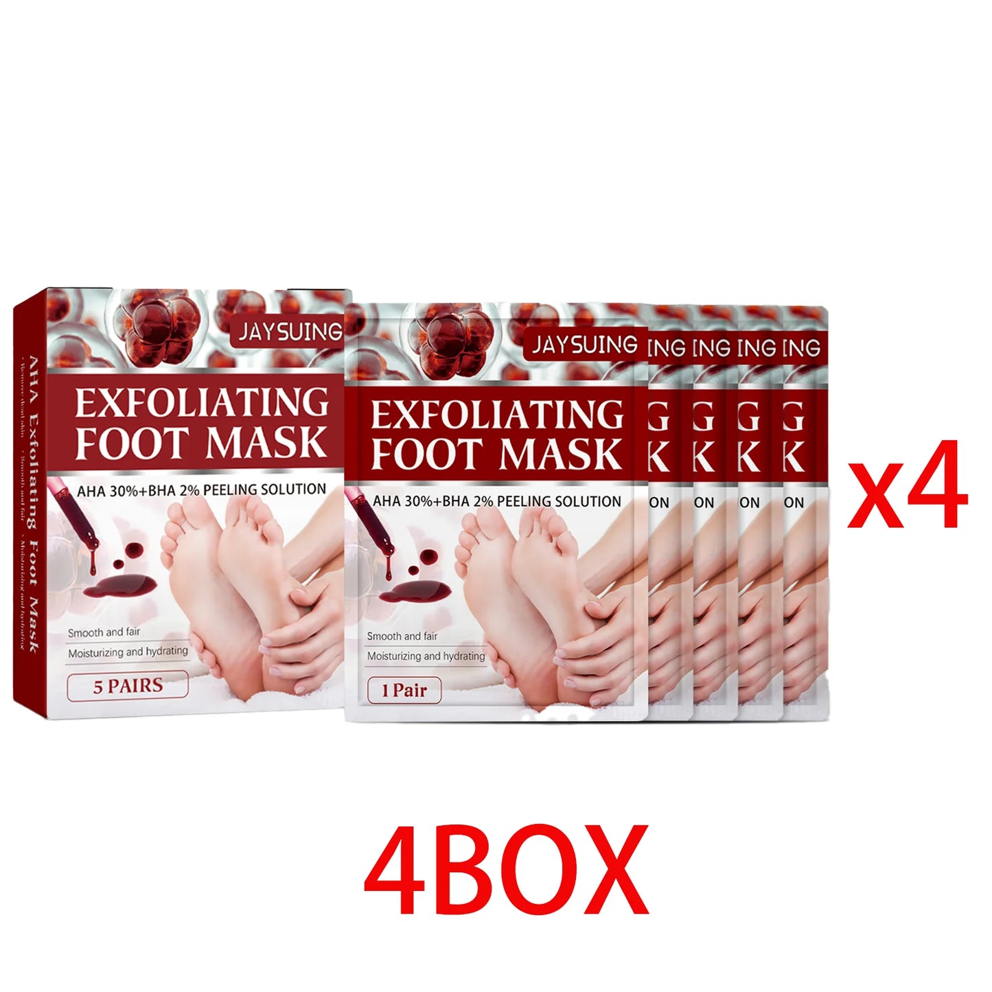 AHA Exfoliating Foot Peel Mask 5 Pairs – Smooth & Soft Heels