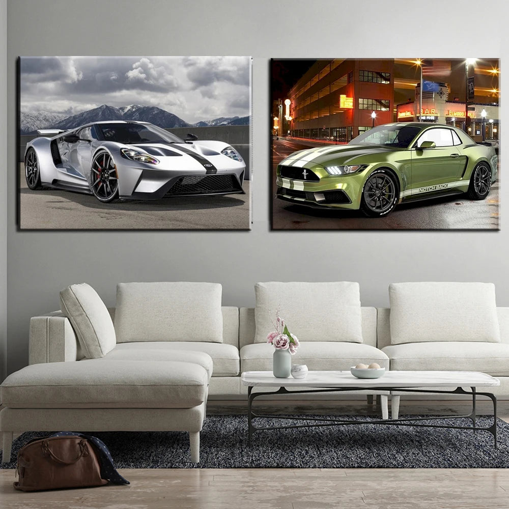 Modern Car Canvas Wall Art Poster | Bedroom & Living Room Decor