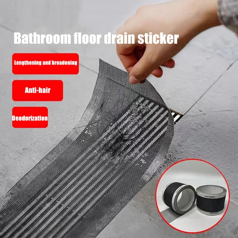 Shower Drain Hair Catcher – Self-Adhesive Filter Roll