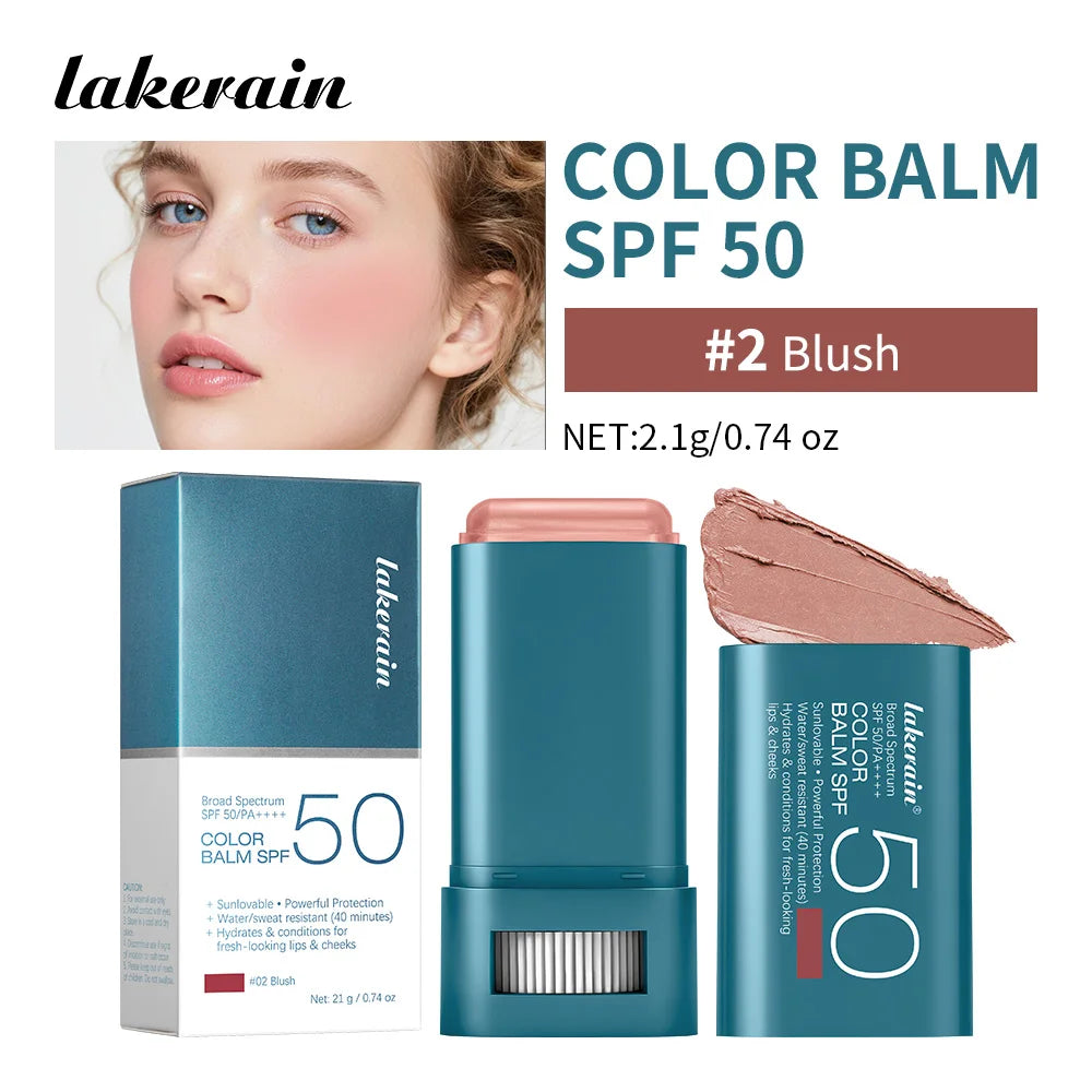 SPF 50 Tinted Blush Stick | Waterproof Sun Protection Makeup