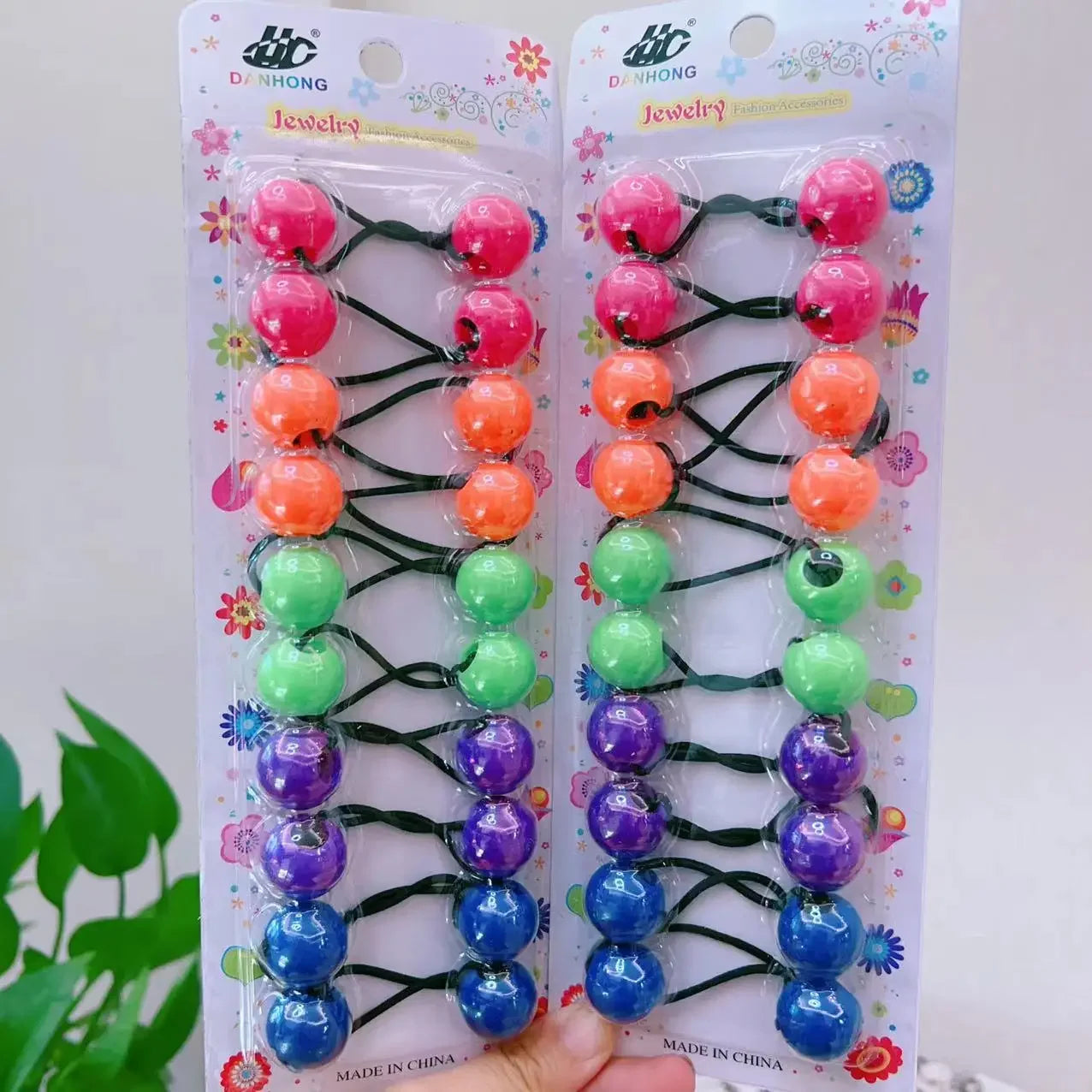 10pcs Elastic Ball Hair Ties for Girls | Colorful Beaded Bobbles Kids Hair Accessories Peaceful Pleasures Health and Wellness 11