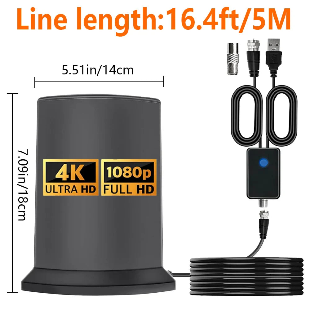 Indoor HDTV Antenna – 25dBi High-Gain Omnidirectional, 80 Mile