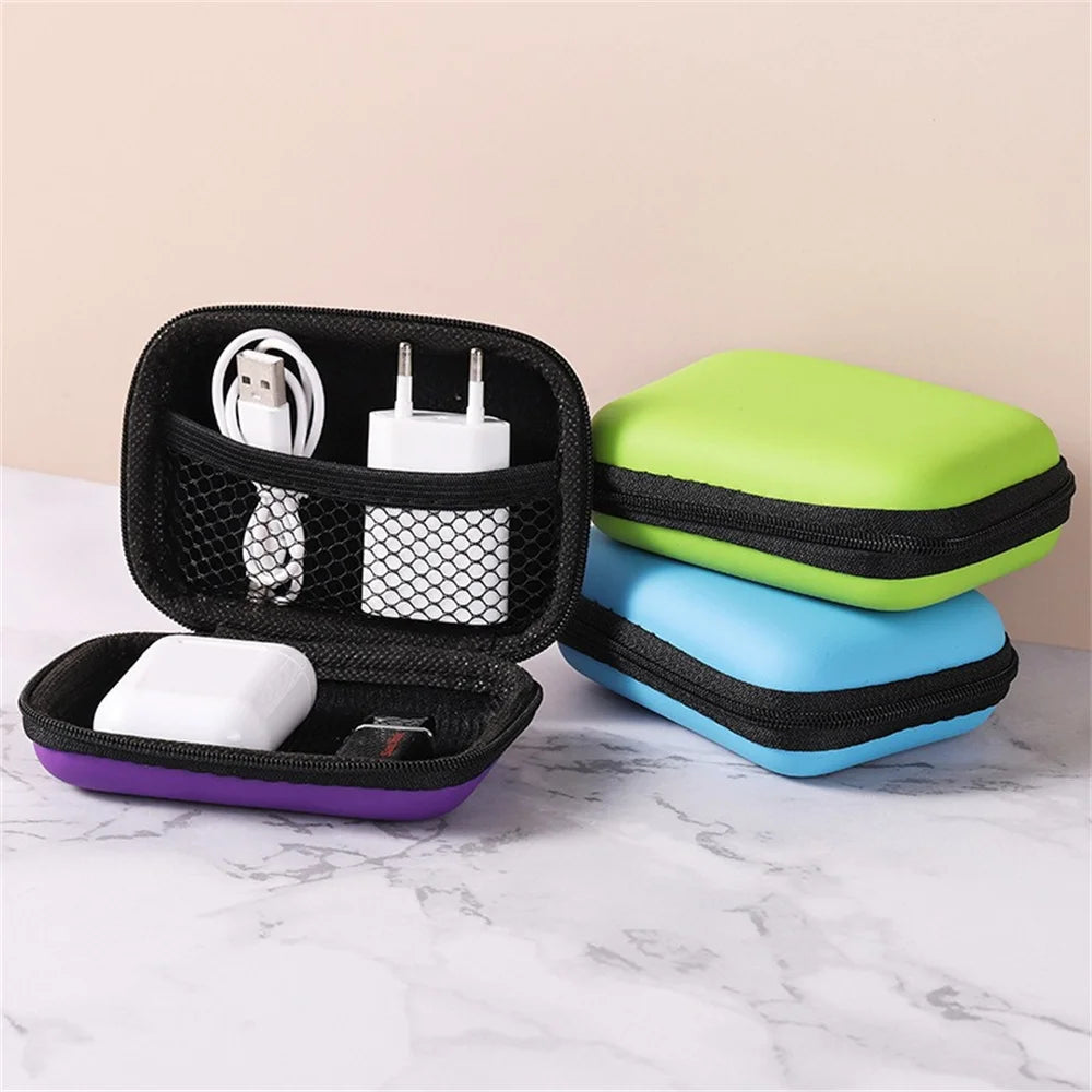 EVA Hard Zipper Case for Headphones, Cables & Electronics